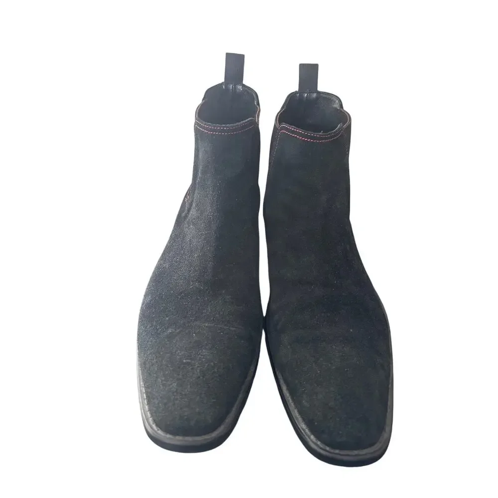 Donald J Pliner Italy Men's Barton Chelsea Boots Black Suede Ankle N Bootie Sz11